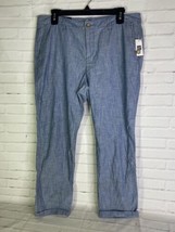 Gap Womens Pant Girlfriend Khaki Chino Slim Straight Leg Mid Rise Blue S... - $39.60