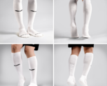 JUNTAS Non-Slip Long Socks Men&#39;s Soccer Socks Sports Cushion White NWT 7... - £16.15 GBP