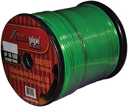 Audiopipe Primary Wire 18-Gauge 500 Foot Spool - Green - $1,209.17 MXN