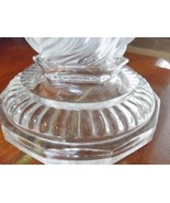 Clear and Frosted Pressed Glass Dolphin Candlestick Holder RARE - £97.77 GBP