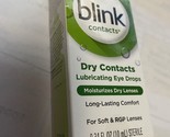 ex 12/24 Blink Dry Contacts Lubricating Eye Drops for Soft &amp; RGP Lenses ... - £9.71 GBP