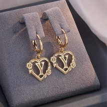 Elegant Hollow Heart Letter Earrings for Women - $35.44