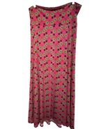 NEW LuLaRoe Large Hot Pink Black Green Floral Dainty Flower Slinky Maxi ... - $42.56