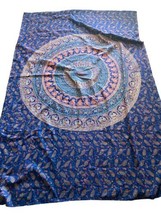 Mandala Floral Blue Wall Beach Towel Picnic Blanket Throw Hippie Mat - £10.57 GBP