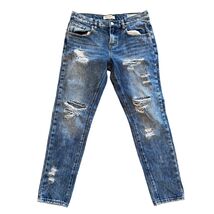 Bullhead Denim Co. Skinny Boyfriend Distressed Blue Jeans Womens Size 27 - $13.75