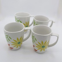 Corelle &quot;Happy Days&quot; Floral Porcelain Mug With Handle Set Of 4 Corning B... - $315.91 MXN