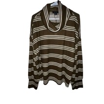 NWT Sanctuary Klara Waffle Knit Top Cowl Neck Women Size XXL Brown Strip... - $218.53 MXN