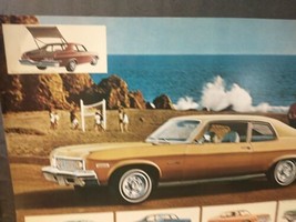 1973 Chevrolet Nova Showroom Sales Poster, Brochure w/ options NOS - £5.45 GBP