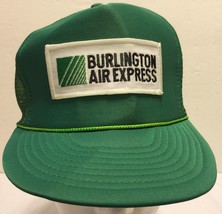 VTG Burlington Air Express Green Mesh Trucker Snapback Hat BAX Global Fr... - £29.65 GBP
