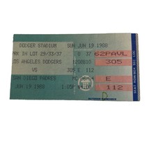 1988 June 19 Padres At La Dodgers Ticket Gwynn 3 Hits Valenzuela , Hershiser Sac - £10.52 GBP