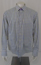 Robert Graham X Series 2 XX Large Blue and Yellow Checks  Cotton  Dress Shirt  - £17.37 GBP