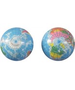 2 WORLD 4 IN GLOBE MAP BOUNCE BALLS novelty squeeze toy bouncing play ba... - €5,63 EUR