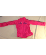 ADIDAS PINK AND POLKA DOTS ICE SKATING FLARED FULL ZIP UP GIRLS SWEATER ... - £13.85 GBP