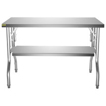 VEVOR Commercial Worktable Workstation 48x30 Inch Folding Commercial Pre... - $411.34