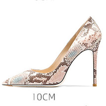 Serpentine Women Pumps Thin High Heels Pointed Toe Handmade Fashion Elegant Part - £80.27 GBP