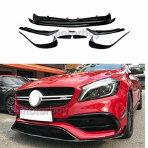 For Mercedes Benz CLA Class W117 facelift Front Lip bumper Splitters 8 P... - £149.34 GBP