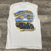 HARLEY DAVIDSON SLEEVELESS WHITE T-SHIRT VIRGINIA BEACH VA SIZE L 2012 M... - $19.75