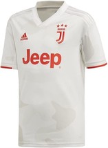 Adidas Juventus Beige Red Jeep 19-20 Away Jersey Youth Kid Size  - £32.37 GBP