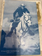 old Western Cowboy Arcade Exhibit Card, &quot;The Lone Ranger&quot; and &quot;Silver&quot; h... - $9.89
