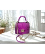 Trendy Python Snakeskin Purse Chain Strap - $343.00 CAD