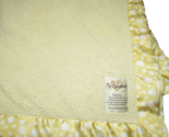 My Blankee yellow thick plush sherpa stroller security Blanket polka dot... - $20.78