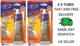 2X V-Tech Vital Copper RTV Silicone Instant Gasket Maker High Temp Rest8... - $13.53