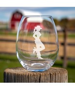 Cowgirl Etched Glasses - Wine, Champagne, Pint Glasses, Shot Glass - €21,52 EUR+