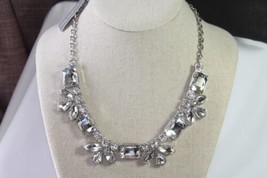Cookie Lee Necklace (New) Silver W/ Genuine Crystals - 18"-20.5" Adj - 11721 - $41.16