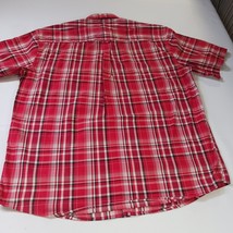 Kings Club Sportswear Men's Red/White Plaid Short Sleeve Button-Down Shirt Sz L image 13