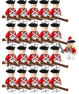 21pcs American Revolutionary War British Redcoat infantry Army Set C Min... - $26.68