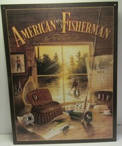 Nostalgic American Fisherman Tin Sign Picture Fly Fishing By Lynn Robert Kaatz - £12.54 GBP