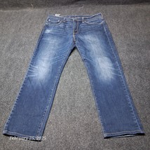 Levi&#39;s 511 Jeans Men 36x32 Dark Blue Denim Pants Low Slim Pants Straight Leg - $22.99