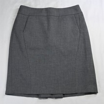 LOFT 8 Gray Pockets Stretch Zip Womens Straight Pencil Skirt - £14.33 GBP