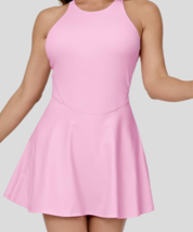 Size S,Halara Cloudful Air Pink Crisscross Back Mini Dress, Shorts,Pocket - £19.74 GBP