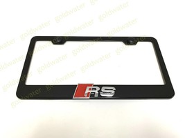 3D RS Racing Sport Emblem Black Powder Coated Metal Steel License Plate ... - £18.70 GBP