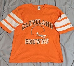 Vintage Logo 7 Cleveland Browns V-Neck Shirt Medium - £31.87 GBP