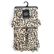 3 Piece Leopard Print Fleece Winter Set - hat, scarf,gloves - £18.38 GBP