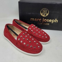 Marc Joseph Girls Loafers Size 11.5 M Red Slip On Studded New York - £20.93 GBP