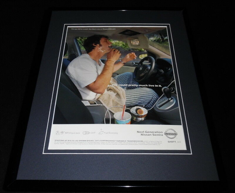 2008 Nissan Sentra Framed 11x14 ORIGINAL Advertisement - $34.64
