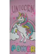 NEW Nickelodeon JoJo Siwa Rainbow Unicorn Power Beach Towel 28 x 58 inch... - £7.83 GBP