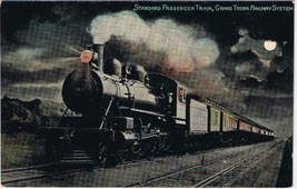 Railroad Postcard Grand Trunk Railway System Standard Passenger Train Valentine - £7.65 GBP