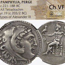 ALEXANDER the Great of Macedon NGC Cert. Choice VF Herakles Zeus Large 31mm Coin - £801.29 GBP