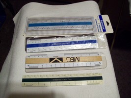 Lot of 4 Architect Scale Ruler Staedtler Teledyne Post Woodrow Charvoz - $457.39 MXN