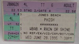 PHISH - VINTAGE JONES BEACH 6/28/1995 CONCERT TICKET STUB - $21.00