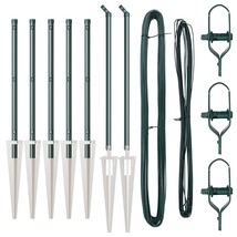 vidaXL Fence Posts with Spike 7 pcs 32 mm 120 cm Galvanised Steel - $4,098.32 MXN
