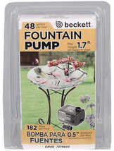 Beckett Crystal Pond And Fountain Water Pump - Efficient 48 GPH Submersi... - $33.95