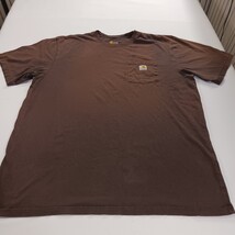 Carhartt K87 DKB Original Fit Men's 2XL Tall Brown Cotton Short Sleeve T-Shirt image 14