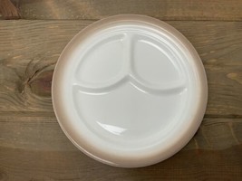 Vtg Divided Dinner Plate 9 3/4 Homer Laughlin Brown Airbrush Rim USA Old... - $17.55 CAD