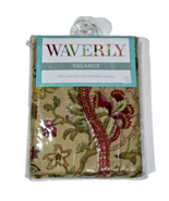Waverly Valance Imperial Dress Antique Scalloped 50x15in Brown Red - $18.99