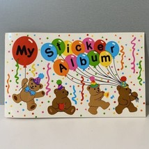 Vintage Sandylion Bears Balloons Party My Sticker Album Collection Small Book - $89.99